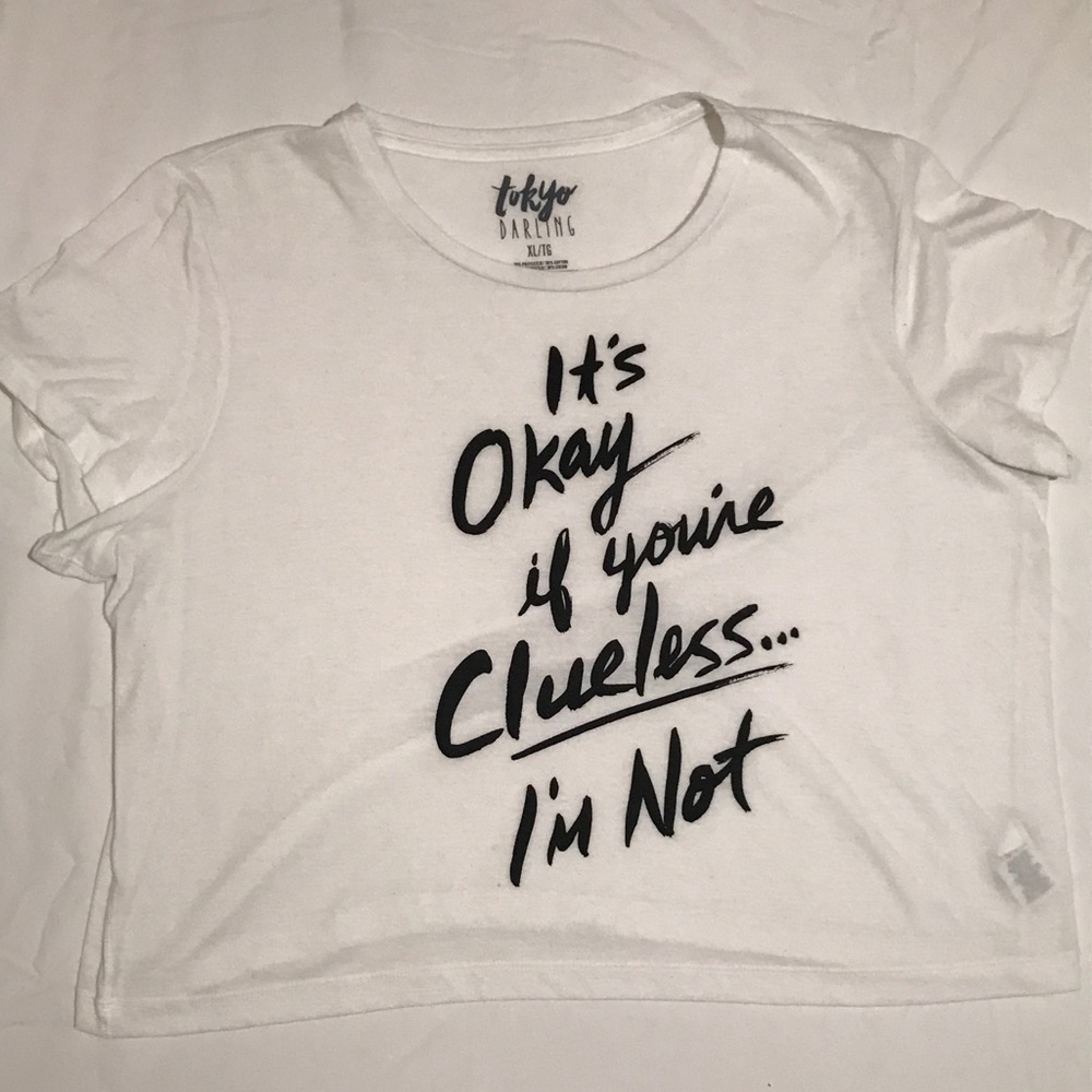 White quote tee